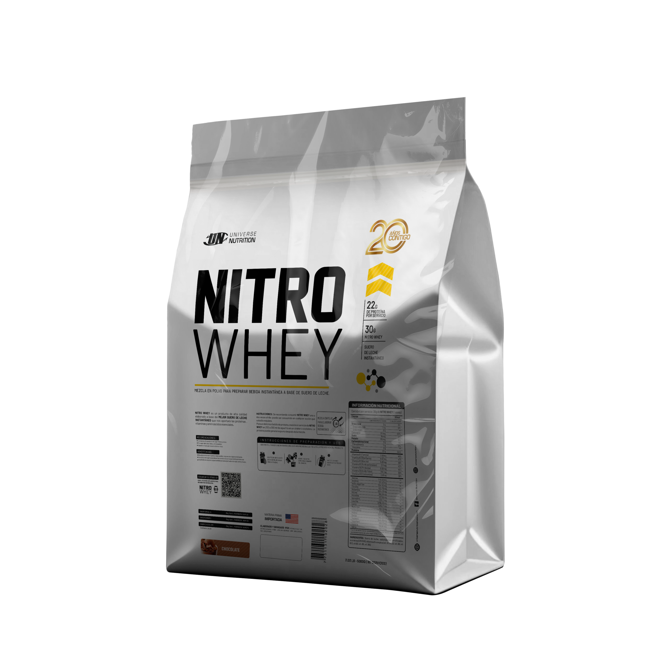 Copia de NITRO WHEY SACO - CHOCOLATE Nitro whey (3kg) - Imagen 1